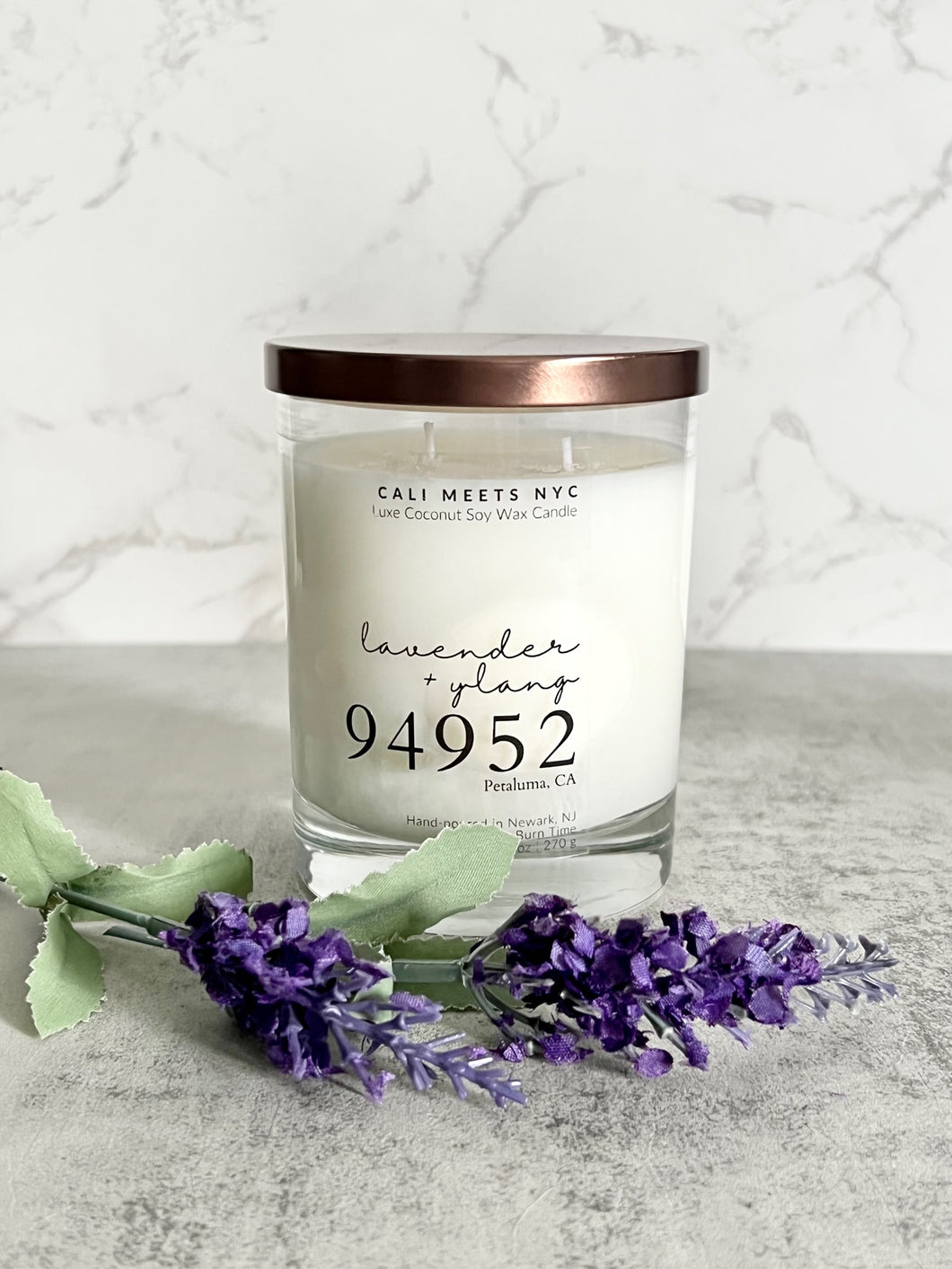 94952, Lavender + Ylang Coconut Soy Candle